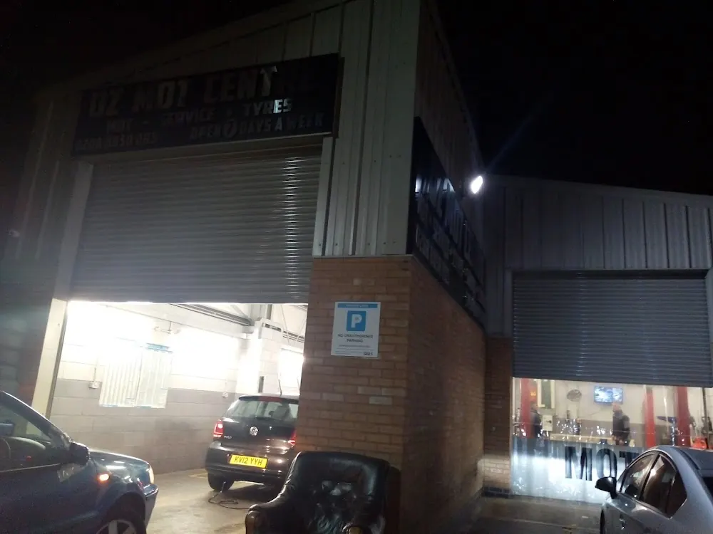 The forecourt and workshop doors